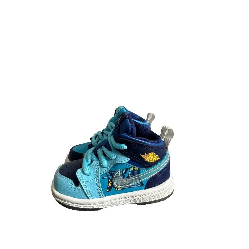 Nike Air Jordan 1 Mid TD 'Fly' BV8175-400 Blue Void/Team Royal/Blue Size 4c